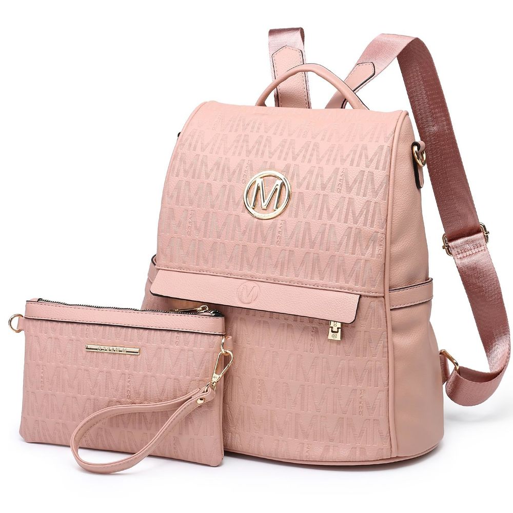 MKP Women Fashion Backpack Purse Multi Pockets Signature Anti-Theft Rucksack🐛